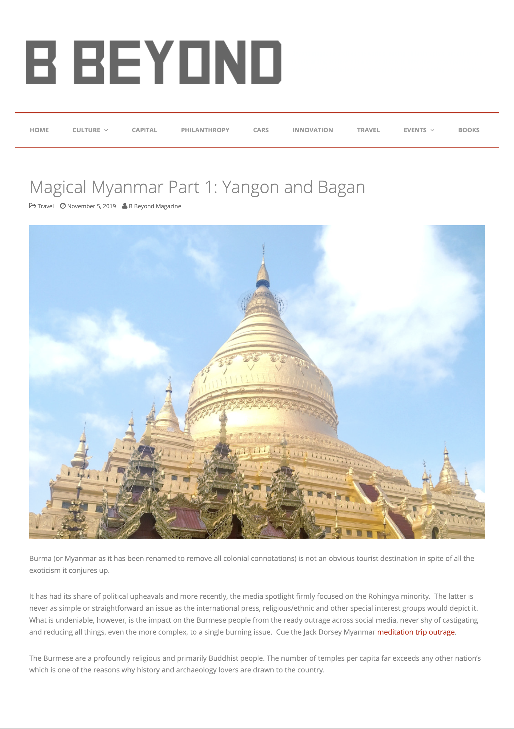 Myanmar Guide 2019 Yangon and Bagan - B Beyond Magazine
